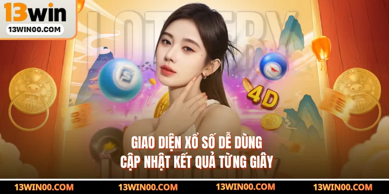 Giao diện xổ số dễ dùng, cập nhật kết quả từng giây